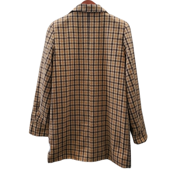 Plaid Double Breasted Button Pocket Blazer - Picture 11 of 13